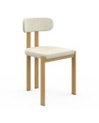 Set di 4 sedie in tessuto Elsa beige - 44,5x43x77 cm