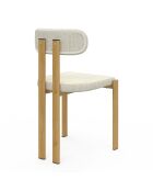 Set di 4 sedie in tessuto Elsa beige - 44,5x43x77 cm