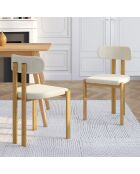 Set di 4 sedie in tessuto Elsa beige - 44,5x43x77 cm