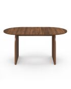 Table à manger Japandi effet bois noyer - 160x90x75 cm