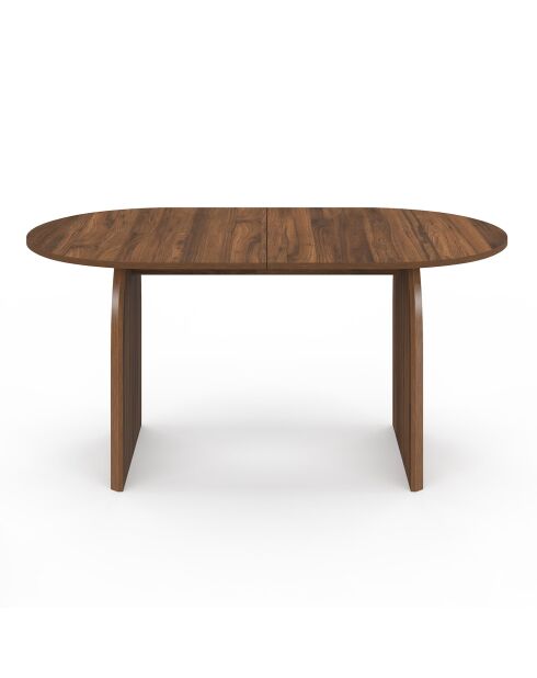Table à manger Japandi effet bois noyer - 160x90x75 cm