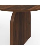 Table à manger Japandi effet bois noyer - 160x90x75 cm