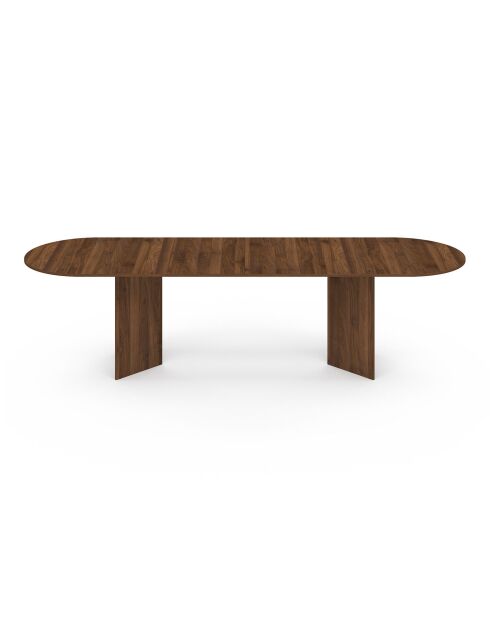 Table à manger extensible Gabin effet noyer 200-300cm