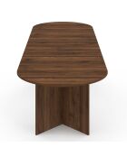 Tavolo da pranzo allungabile Gabin effetto noce 200-300 cm