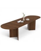 Tavolo da pranzo allungabile Gabin effetto noce 200-300 cm