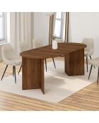Tavolo da pranzo allungabile Gabin effetto noce 200-300 cm