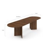 Tavolo da pranzo allungabile Gabin effetto noce 200-300 cm