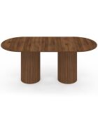 Tavolo da pranzo allungabile Albane effetto noce 160-200cm