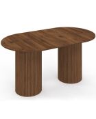 Tavolo da pranzo allungabile Albane effetto noce 160-200cm