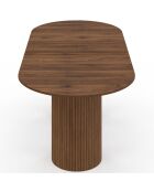 Tavolo da pranzo allungabile Albane effetto noce 160-200cm