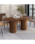 Tavolo da pranzo allungabile Albane effetto noce 160-200cm