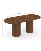 Tavolo da pranzo allungabile Albane effetto noce 160-200cm
