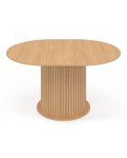 Table à manger ronde Albane extensible avec rangement bois 110-150cm