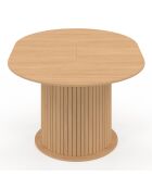 Table à manger ronde Albane extensible avec rangement bois 110-150cm