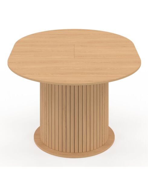 Table à manger ronde Albane extensible avec rangement bois 110-150cm
