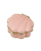 Boite à Bijoux Collector Sirène dans Coquillage rose - 13 x 13 x 4,5 cm