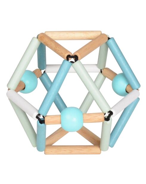 Hochet en bois Blue Snow Grabber bleu - 12 x 12 x 14 cm