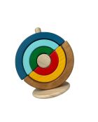 Jeu d'empilage en bois Culboto circulaire multicolore - 14,5 x 17 x 9 cm