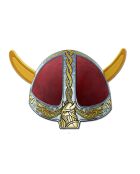 Casco rojo vikingo - 24 x 18 x 13 cm