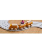 Train marchand jaune - 19,8 x 3,7 x 4,7 cm