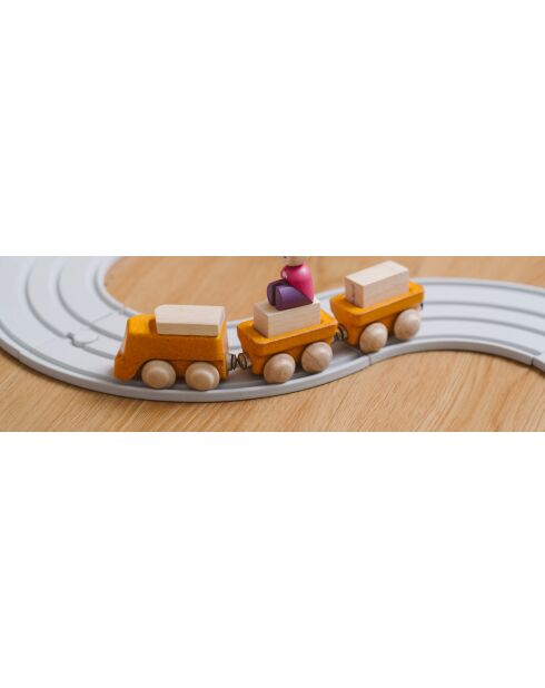 Train marchand jaune - 19,8 x 3,7 x 4,7 cm