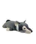 Peluche Nemu Nemu Loup gris - 74 x 35 x 17 cm
