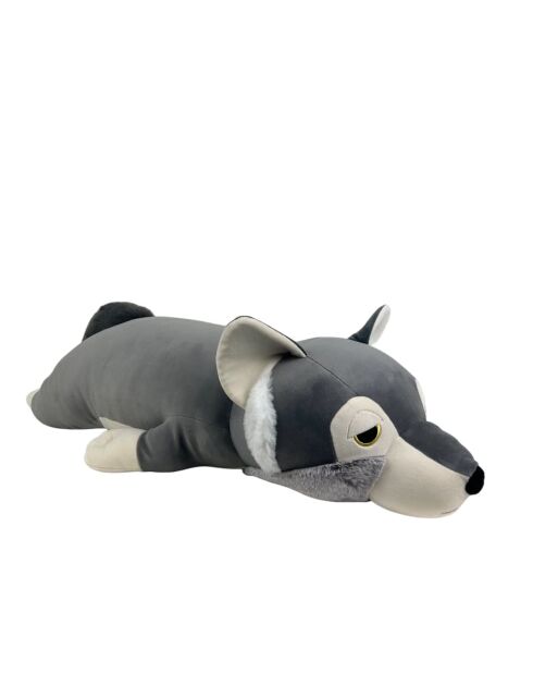 Peluche Nemu Nemu Loup gris - 74 x 35 x 17 cm