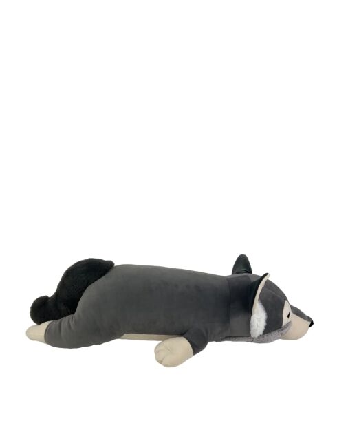 Peluche Nemu Nemu Loup gris - 74 x 35 x 17 cm