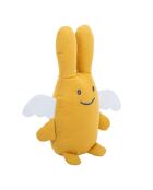 Piumino in cotone con sonaglio Yellow Angel Rabbit - 18 x 3,5 x 17 cm