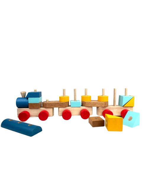 Gioco di costruzioni in legno Multicolor Train - 45 x 9,5 x 10 cm