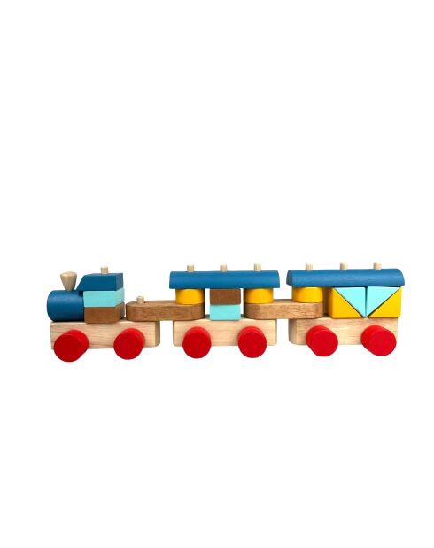 Gioco di costruzioni in legno Multicolor Train - 45 x 9,5 x 10 cm