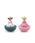 Boite à musique Dancing Sœurs Princesses rose - 11,5 x 11,5 x 8,5 cm
