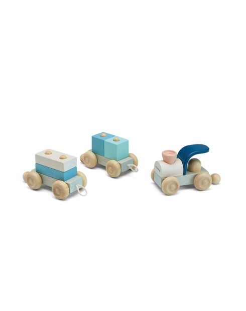 Train modulable bleu - 28 x 9,5 x 11,5 cm