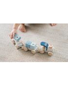 Train modulable bleu - 28 x 9,5 x 11,5 cm