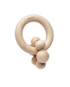 Sonaglio con perline in legno naturale - 8 x 8 x 1,5 cm