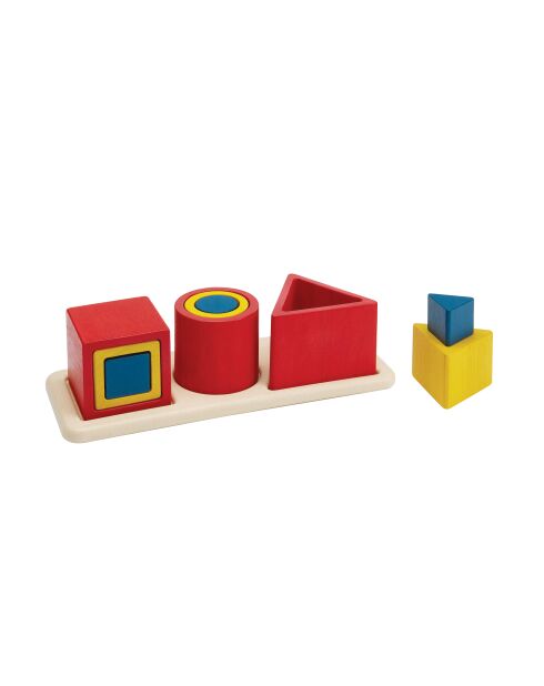 Puzle entrelazado multicolor de 3 formas - 28 x 10,5 x 1,2 cm