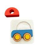 Puzle 3D de madera multicolor para coche - 17 x 17 x 5 cm