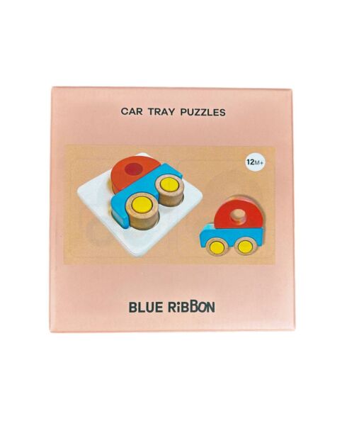 Puzle 3D de madera multicolor para coche - 17 x 17 x 5 cm