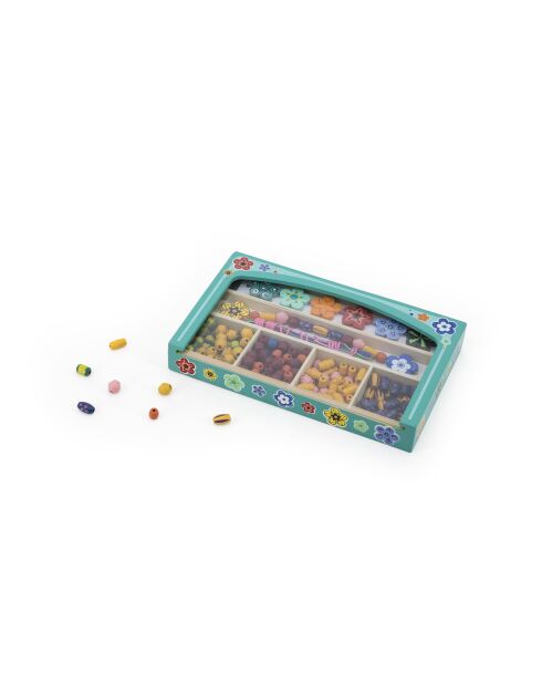 Set di 180 perle e fiori multicolori - 25,3 x 15,5 x 3,6 cm