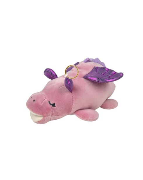 Porte-clés peluche Nemu Nemu Dragon rose - 16 x 6 x 8 cm