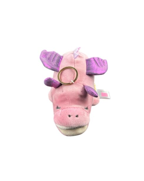 Porte-clés peluche Nemu Nemu Dragon rose - 16 x 6 x 8 cm