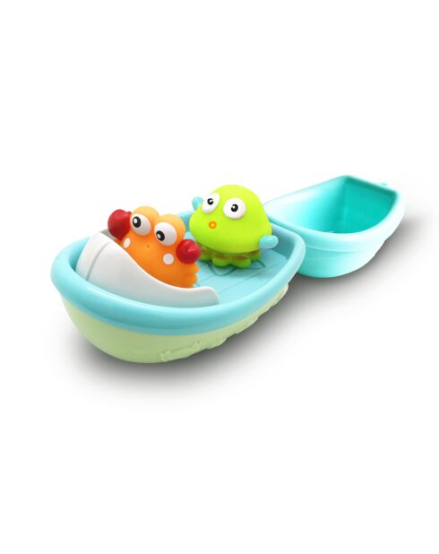Bateau avec 2 aspergeurs multicolore - 18 x 11,5 x 8 cm