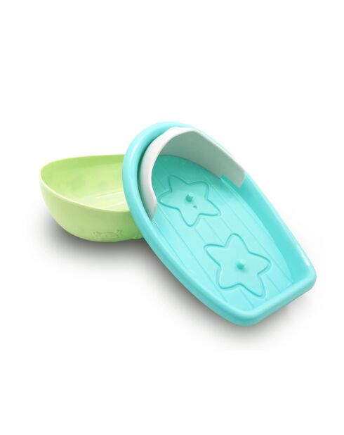 Bateau avec 2 aspergeurs multicolore - 18 x 11,5 x 8 cm