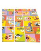 Dominos réversibles Véhicules multicolore - 10 x 5 x 0,3 cm