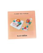 Puzzle 3D in legno fiore multicolore - 17 x 17 x 5 cm