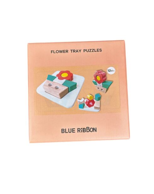 Puzzle 3D in legno fiore multicolore - 17 x 17 x 5 cm