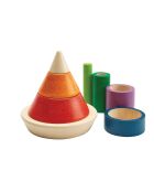 Mehrfarbige Stapel- und Einbettpyramide - 12,7 x 12,7 x 13,12 cm