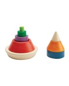 Mehrfarbige Stapel- und Einbettpyramide - 12,7 x 12,7 x 13,12 cm