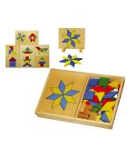 Caja con diseño de mosaico de colores brillantes - 33,3 x 22,2 x 5 cm