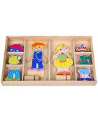 Set puzzle magnetico multicolore per bambini da travestire - 20 x 22 x 3,5 cm